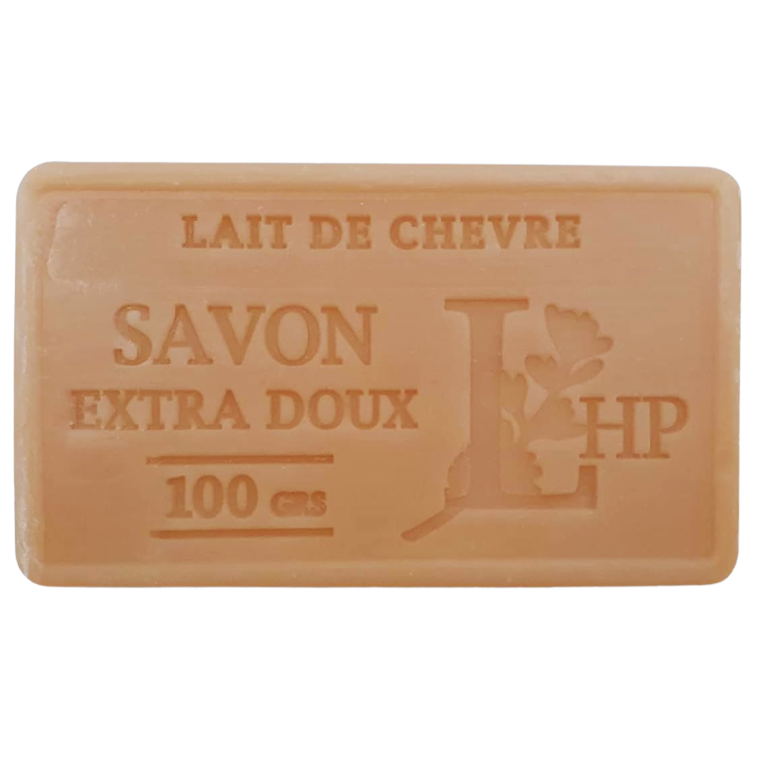 Savon de Marseille 72% huile d’olive au lait de chèvre 100g, savon naturel extra doux fabriqué en Provence, hydratant et sans parabène.